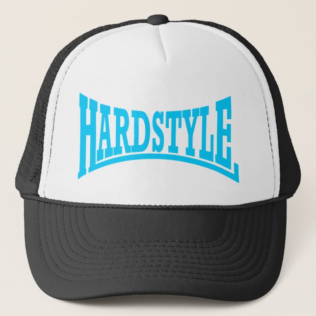 Hardstyle Logo-Blau Truckerkappe (Vorderseite)