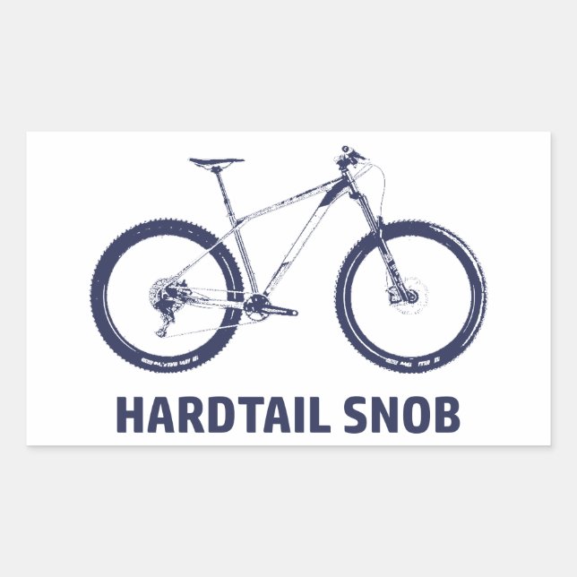 Hardtail Snob Rechteckiger Aufkleber (Vorderseite)