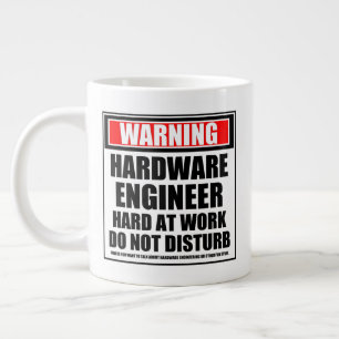 Hardware-Engineer wird hart am Arbeitsplatz gewarn Jumbo-Tasse