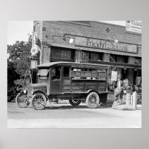 Hardware Store Delivery Truck, 1924. Vintage Photo Poster