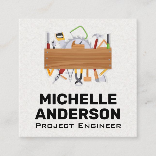 Hardware-Tools Quadratische Visitenkarte (Vorderseite)