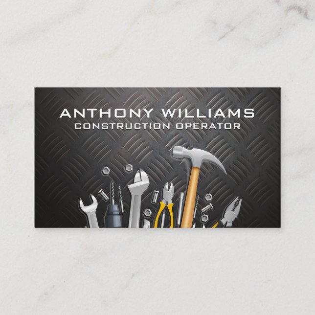 Hardware-Tools | Stahlmuster Visitenkarte (Vorderseite)