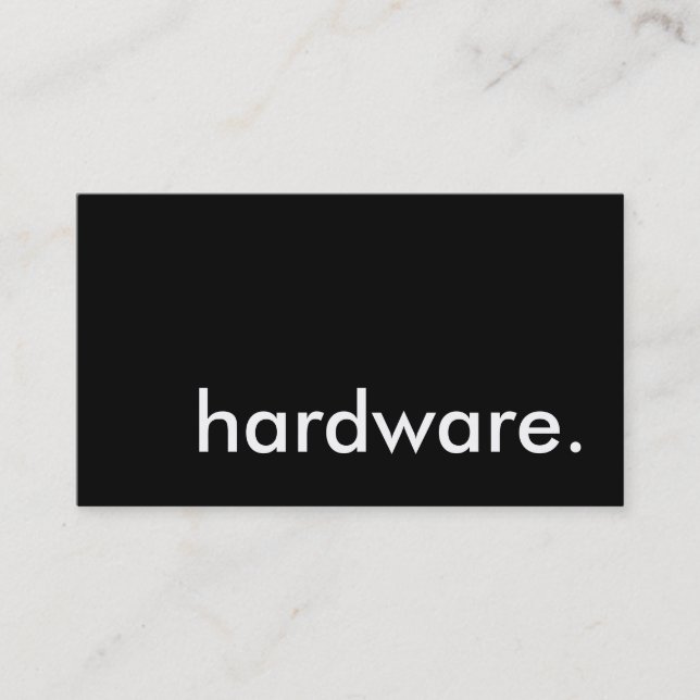 hardware. visitenkarte (Vorderseite)