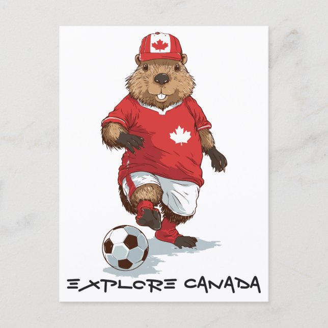 Hardworking Beaver Striker Postkarte (Vorderseite)