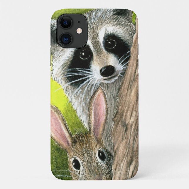 Hare 50 Raccoon Rabbit Case-Mate iPhone Hülle (Rückseite)