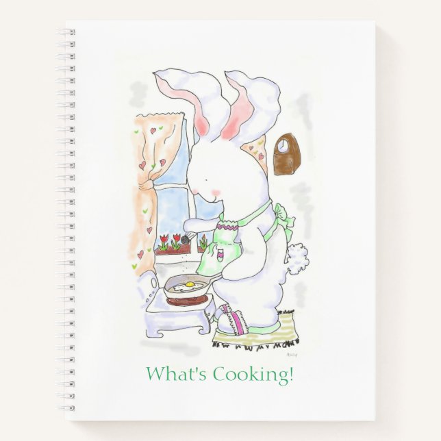 Hare Cook 8.5" x 11" Rezept Journal Notizbuch (Vorderseite)