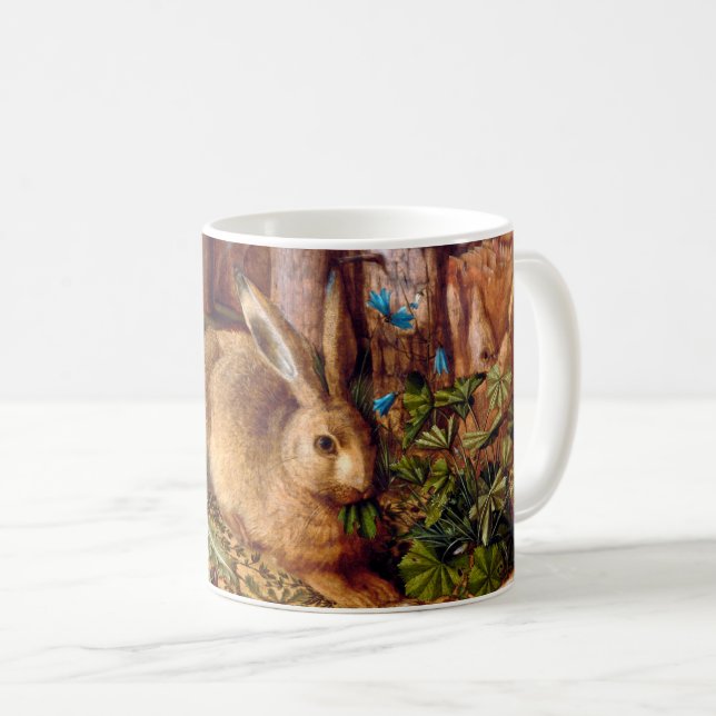 Hare in Forest Hans Hoffmann Rabbit Malerei Kaffeetasse (VorderseiteRechts)
