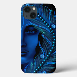 Hare Krishna art - Göttlich schön Krishna blau Case-Mate iPhone Hülle