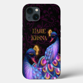 Hare Krishna art - Göttlicher schöner Pfau iPhone 13 Hülle