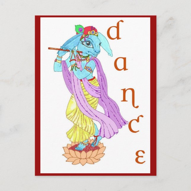 Hare Krishna Dance Postkarte (Vorderseite)