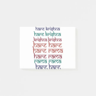 Hare Krishna Hare Krishna Mantra Chanting Hinduism Post-it Klebezettel
