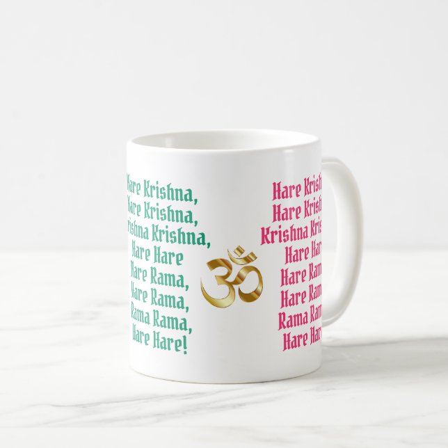 Hare Krishna Mantra Tasse - Hübsches Gebet (VorderseiteRechts)