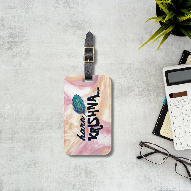 "Hare Krishna" Peacock Feather Hindu Gepäckanhänger (Von Creator hochgeladen)