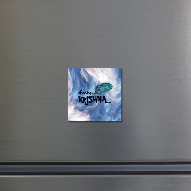 "Hare Krishna" Peacock Feather Hindu Magnet (Von Creator hochgeladen)