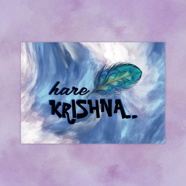 "Hare Krishna" Peacock Feather Hindu Poster (Von Creator hochgeladen)