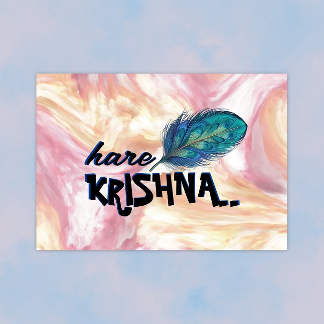 "Hare Krishna" Peacock Feather Hindu Poster (Von Creator hochgeladen)