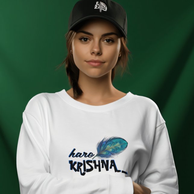 "Hare Krishna" Peacock Feather Hindu T-Shirt (Von Creator hochgeladen)