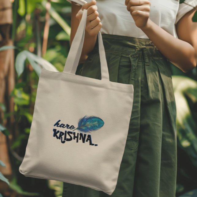 "Hare Krishna" Peacock Feather Hindu Tragetasche (Von Creator hochgeladen)