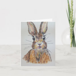 Hare (leer) - Wasserfarbe und Tintenart Karte