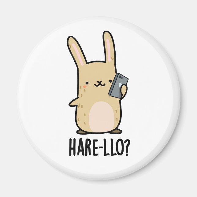Hare-llo There Funny Hare Rabbit Pub Magnet (Vorne)