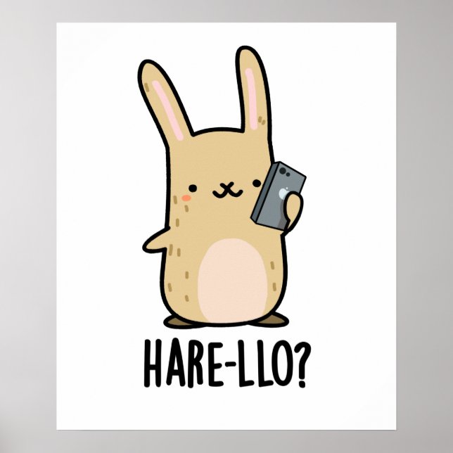 Hare-llo There Funny Hare Rabbit Pub Poster (Vorne)
