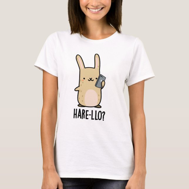 Hare-llo There Funny Hare Rabbit Pub T-Shirt (Vorderseite)