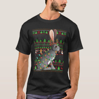Hare Lover Familie Matching Ugly Hare Weihnachten T-Shirt