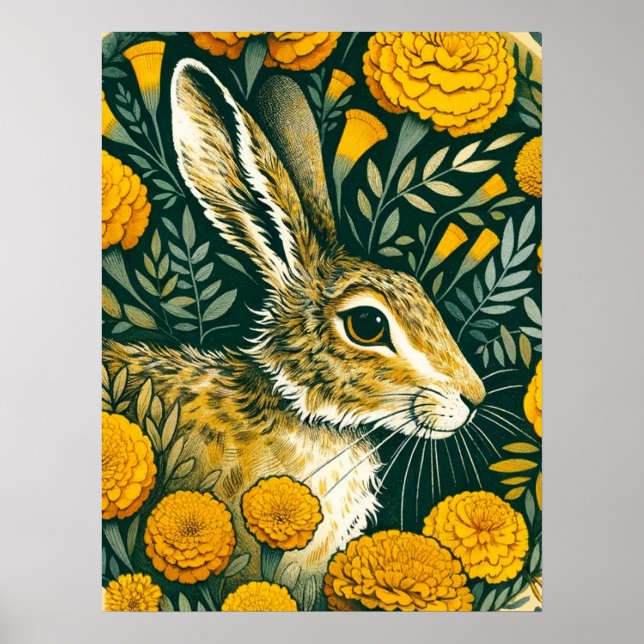 Hare Marigold Poster (Vorne)
