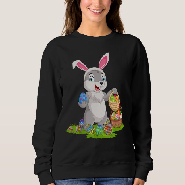 Hare Ostereier Jagd Hasen Ostern Sonntag Sweatshirt (Vorderseite)