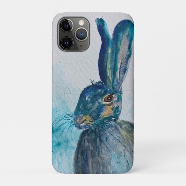 Hare Rabbit Watercolor Case-Mate iPhone Hülle (Rückseite)