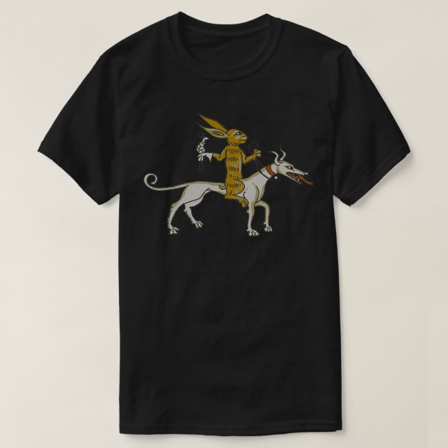 Hare und Greyhound nehmen die Schnecke auf einer H T-Shirt (Design vorne)