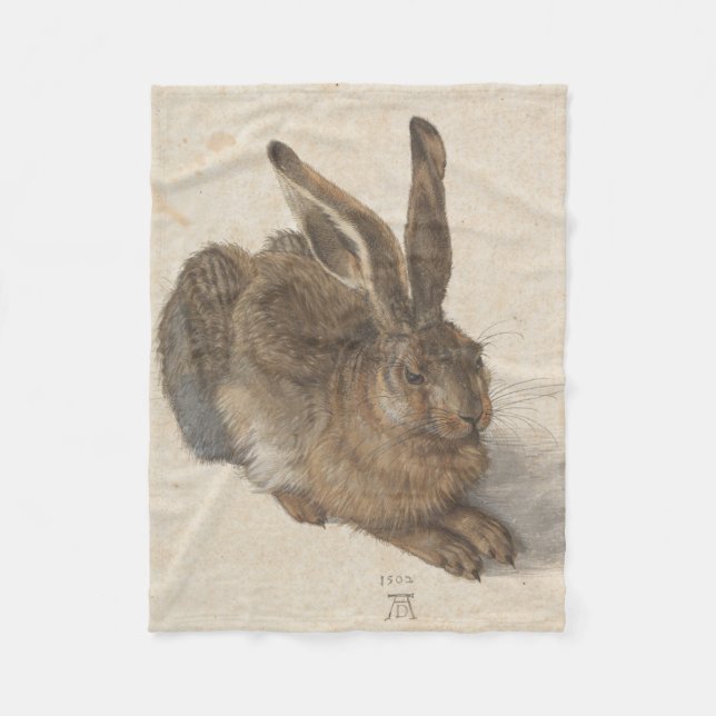 Hare (von Albrecht Dürer) Fleecedecke (Vorderseite)