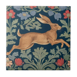 Hare William Morris Stil Richtig gegenüber Floral Fliese