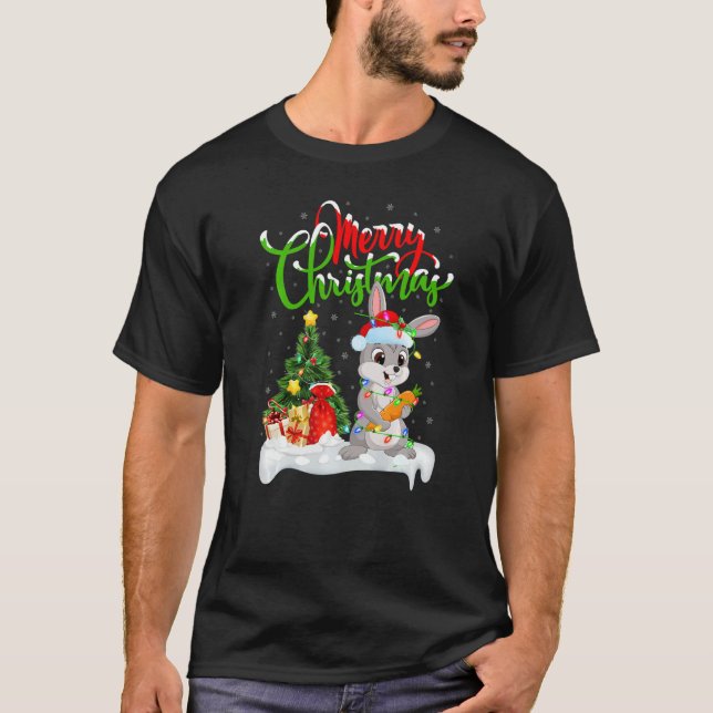 Hare  Xmas Decorations Santa Hare Christmas T-Shirt (Vorderseite)