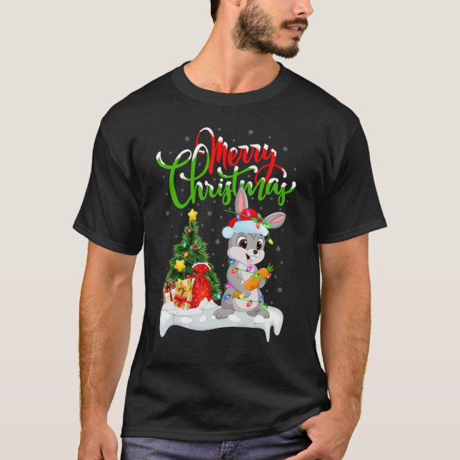 Hare   Xmas Decorations Santa Hare Christmas T-Shirt (Vorderseite)