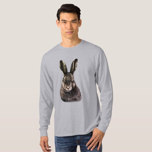 Hare zeichnend T - Shirt (Vorne ganz)