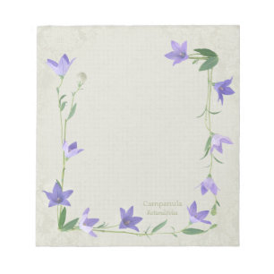 Harebell Blume garland CC0339 Anpassbar Notizblock