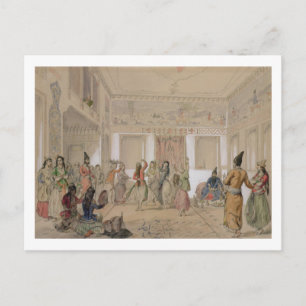 Harem Fest, Teheran (Bleistift & w/c auf Papier) Postkarte