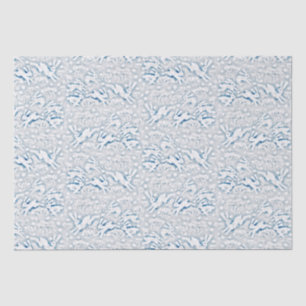 Hares Field Bunnies Kanbits Wintermuster Weiß Seidenpapier