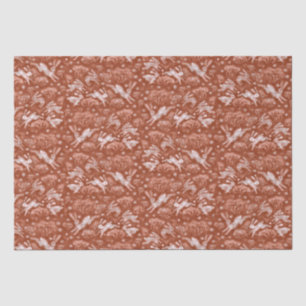 Hares Snow Field White Rabbit Winter Pattern Brown Seidenpapier