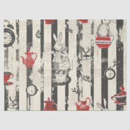 Hares Teapots Uhren Alice im Wunderland Entkopplun Seidenpapier