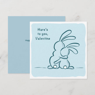 Hare's to you - rabbit Valentine Feiertagskarte