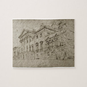 Harewood Haus, Yorkshire, c.1798 (Graphit auf tex Puzzle
