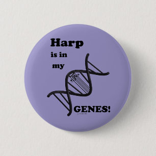 Harfe ist in meinen Genen Button
