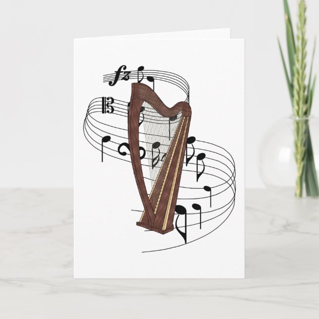 Harfe Karte (Vorderseite)