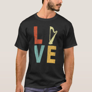 Harfe Liebe Funny Harp Player Harpist Orchester Re T-Shirt