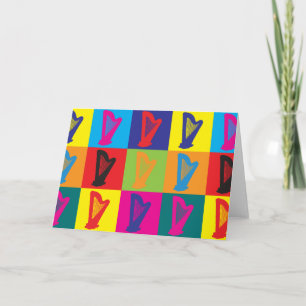 Harfe Pop Art Karte