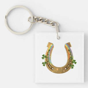 Harfe und Shamrocks Schlüsselanhänger