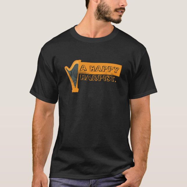 Harfen-Spielerharpist-Musiker-Musik-Instrument T-Shirt (Vorderseite)