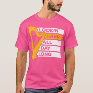 Harfenmusikerin betrachtet Harfe Musikalische Harf T-Shirt